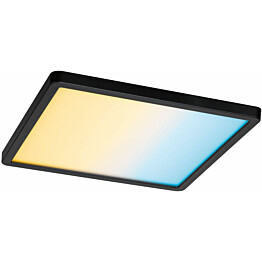 Upotettava LED-paneeli Paulmann VariFit Areo, Smart Home Zigbee 3.0, IP44, 23x23cm, 16W, säädettävä värilämpötila, musta