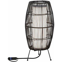 LED-ulkovalaisin Paulmann Plug &amp; Shine Basket, 40cm, IP44, 3000K, ruskea