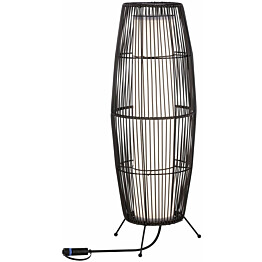 LED-ulkovalaisin Paulmann Plug &amp; Shine Basket, 60cm, IP44, 3000K, ruskea