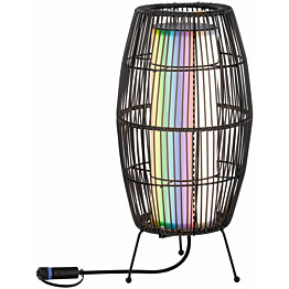 LED-ulkovalaisin Paulmann Plug &amp; Shine Basket, Smart Home Zigbee 3.0, IP44, RGBW, musta