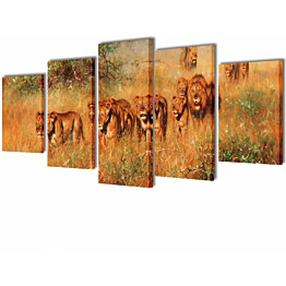 Taulusarja leijonat 100 x 50 cm_1