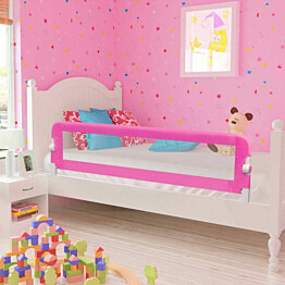 Turvalaita sänkyyn 2 kpl vaaleanpunainen 150x42 cm