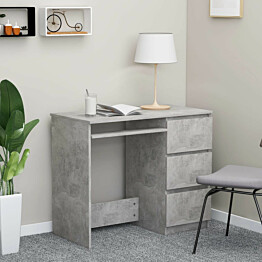 Työpöytä betoninharmaa 90x45x76 cm lastulevy_1