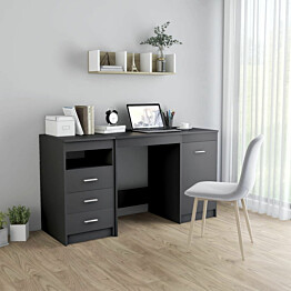 Työpöytä harmaa 140x50x76 cm lastulevy_1