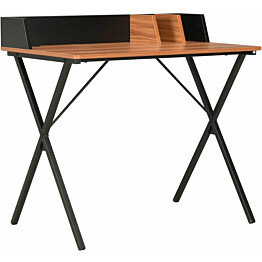 Työpöytä musta ja ruskea 80x50x84 cm_1