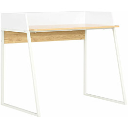Työpöytä valkoinen ja tammi 90x60x88 cm_1