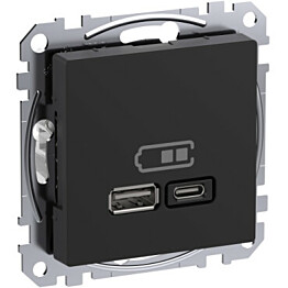 USB latauspistorasia Schneider Electric A  C 45W Power Delivery antrasiitti Exxact