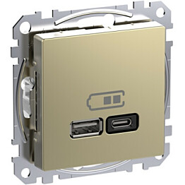 USB latauspistorasia Schneider Electric A  C 45W Power Delivery metalli Exxact