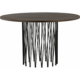 Ruokapöytä Furniture Fashion Stone Ø120cm, mokka/musta