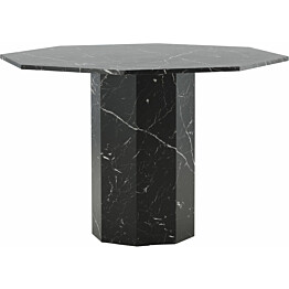 Ruokapöytä Venture Home Marbs Ø110cm, musta marmori