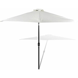 Valkoinen aurinkovarjo terästolpalla 3 m_1