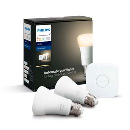 Aloituspakkaus Philips Hue W 2kpl älylamppu (E27 9W) + silta