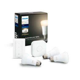 Aloituspakkaus Philips Hue W 3kpl älylamppu (E27 9W) + silta + himmennin
