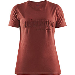 Naisten t-paita Blåkläder 3431 3D, ruosteenpunainen, koko XS