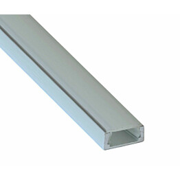 LED-asennuslista FTLight Slim, läpikuultava kansi, 2000x15x6mm, alumiini