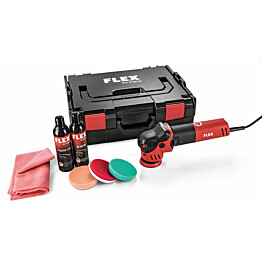 Epäkeskokiillotuskone Flex XFE 7-12 80 P-Set, pienten pintojen käsittelyyn, tarvikkeilla + L-Boxx