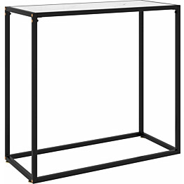 Konsolipöytä, valkoinen, 80x35x75cm, karkaistu lasi
