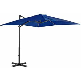 Riippuva aurinkovarjo alumiinipylväällä, taivaansin., 250x250cm
