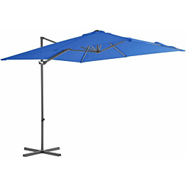 Riippuva aurinkovarjo teräspylväällä, taivaansininen, 250x250cm