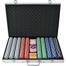 Pokerisarja, 1000 pelimerkkiä, alumiini