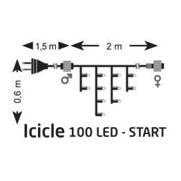 Jääpuikkonauha Markslöjd Chrissline Start IP44 100 valoa