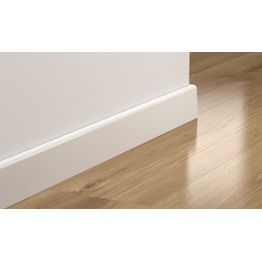 Jalkalista laminaatille 14x57x2400 mm MDF valkoinen