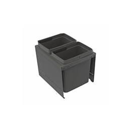 Jätelajittelujärjestelmä IMA Cube Compact M40 2x10L tummanharmaa