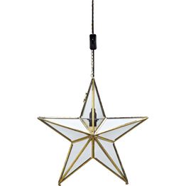 Joulutähti Ansgar 50 cm metalli/lasi antiikkikulta
