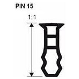 Kiinnitysinsertti Progress Profiles PIN 15, 2,7m, 15-18 mm, pvc