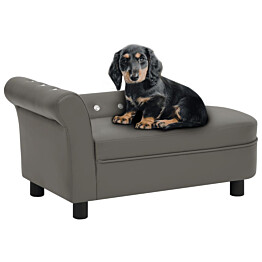 Koiran sohva 83x45x42 cm keinonahka harmaa