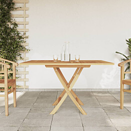Kokoontaitettava puutarhapöytä 120x120x75 cm, tiikkiä