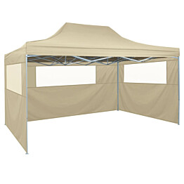 kokoontaitettava teltta 3:lla seinällä 3x4,5 m kerma