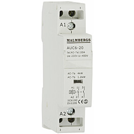 Kontaktori Malmbergs 20A 230V 2-napainen 1 moduuli