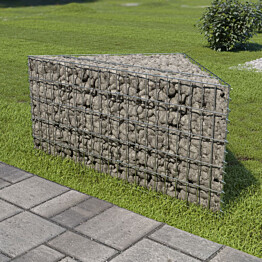 Korotettu kivikori/kukkalaatikko galvanoitu teräs 75x75x50 cm