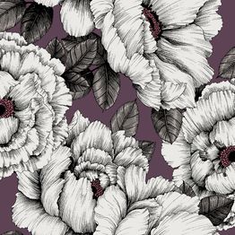 Kuitutapetti Vallila Alma 5334-1, 0.53x11.2 m, luumu