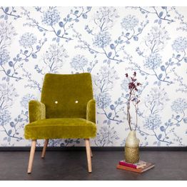 Kuitutapetti Vallila Klassikot Vol 2 5362-1 Melissa, 0.53x11.2m, sininen