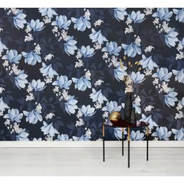 Kuitutapetti Vallila Klassikot Vol 2 5365-1 Magnolia, 0.53x11.2m, tummansininen