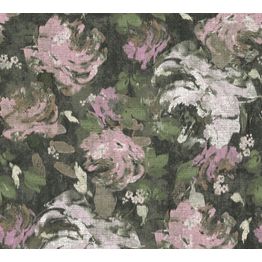 Kuitutapetti Vallila Make Up 367726, 0.53x10.05m, vihreä/vaaleanpunainen