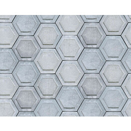 Kuvatapetti Rebel Walls Concrete Hexagon, non-woven, mittatilaus