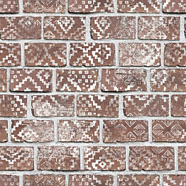 Kuvatapetti Rebel Walls Decorated Bricks Red, non-woven, mittatilaus