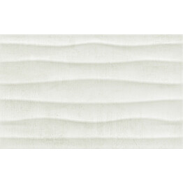 Kuviolaatta Pukkila Cosy White Wave himmeä struktuuri 397x247 mm