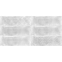 Kuviolaatta Pukkila Soho White kiiltävä struktuuri 297x97mm