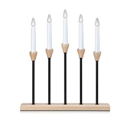 Kynttelikkö Markslöjd Johansfors, 5-osainen, puu, vaaleanruskea/musta