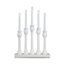 Kynttelikkö Markslöjd Lövåsa 36x7.5x51 cm 5-osainen puu valkoinen