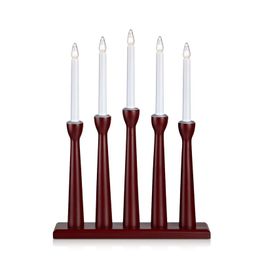 Kynttelikkö Markslöjd Måseskär, 5-osainen, puu, punainen