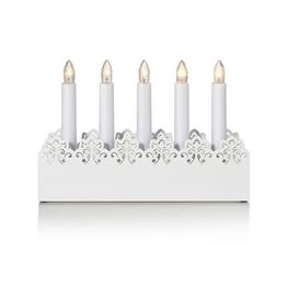 Kynttelikkö Markslöjd Prince 25x4x17 cm 5-osainen puu valkoinen