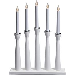 Kynttelikkö Måseskär 5-osainen puu valkoinen