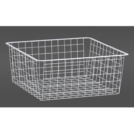 Valkoinen Mini-lankakori 45 on reunallinen 18,5 cm korkuinen peruskori