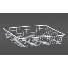 Valkoinen Mini-lankakori 45 on reunallinen 8,5 cm korkuinen peruskori