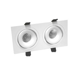 LED-alasvalo FTLight QSPOT 2x5W IP44 3000K himmennettävä valkoinen